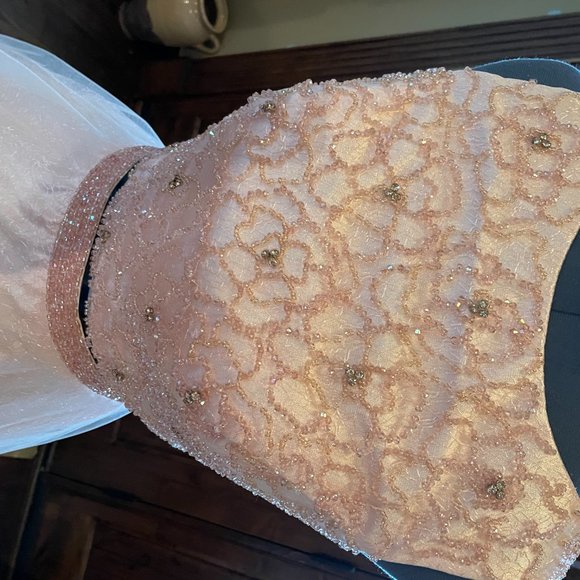 JVN by Jovani Two-Piece Pink Embellished Dress - Picture 3 of 6